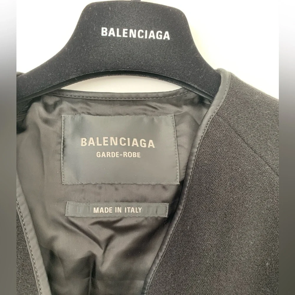 Balenciaga Runway Unisex Oversized Cashmere Wool Brushed Coat NWT - Picture 8 of 12